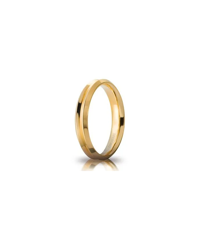 Unoaerre Corona Wedding Ring in Yellow Gold 4 mm