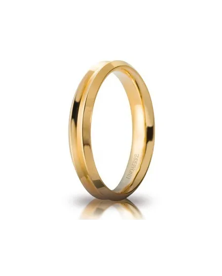Unoaerre Corona Wedding Ring in Yellow Gold 4 mm
