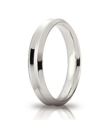 Alliance Corona Unoaerre en or blanc 4 mm