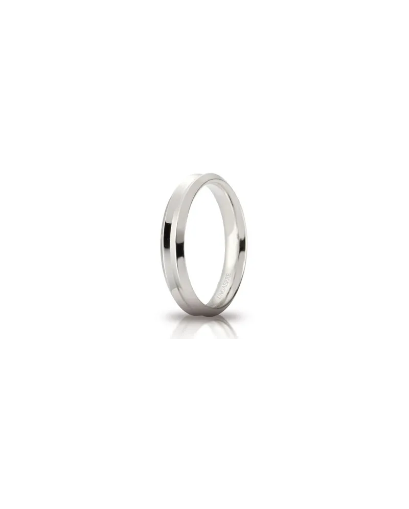 Fede Nuziale Unoaerre Corona in Oro Bianco 4 mm