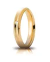 Unoaerre Corona Wedding Ring in Yellow Gold 4 mm with Diamond