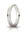 Unoaerre Corona Wedding Ring in White Gold 4 mm with Diamond