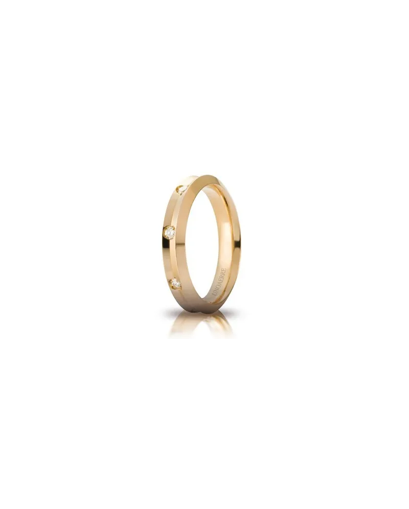 Fede Nuziale Unoaerre Corona in Oro Giallo 4 mm con Diamanti Fede Nuziale Unoaerre Corona in Oro Giallo 4 mm con Diamanti