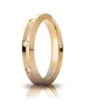 Alliance Corona Unoaerre en or jaune 4 mm avec diamants