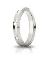 Fede Nuziale Unoaerre Corona in Oro Bianco 4 mm con Diamanti