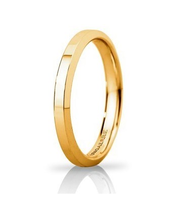 Fede Nuziale Unoaerre Hydra "Slim" in Oro Giallo 3  mm