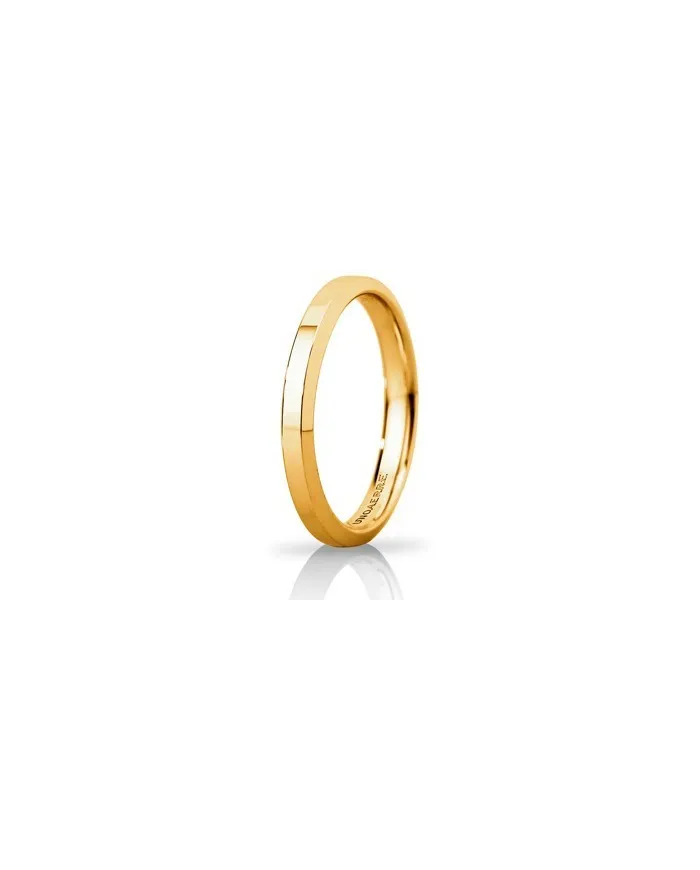 Unoaerre Hydra Wedding Ring in Yellow Gold 3 mm