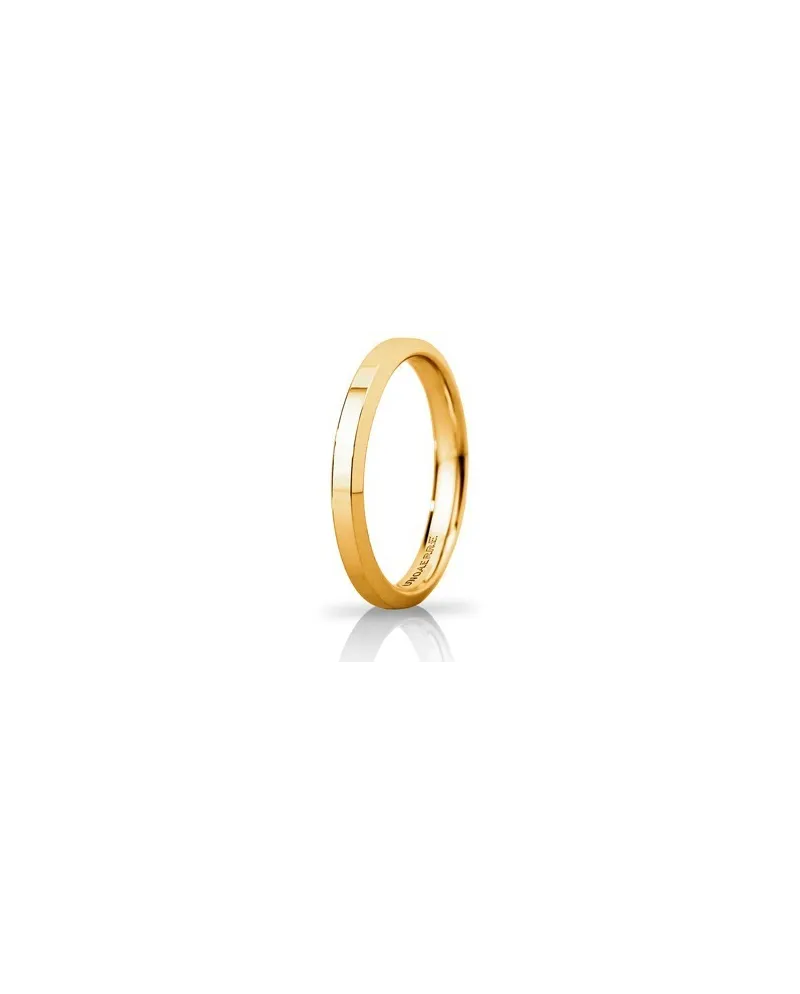 Fede Nuziale Unoaerre Hydra "Slim" in Oro Giallo 3 mm