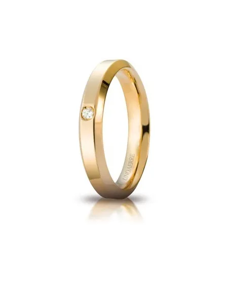 Alliance Unoaerre Hydra en or jaune 4 mm avec diamant