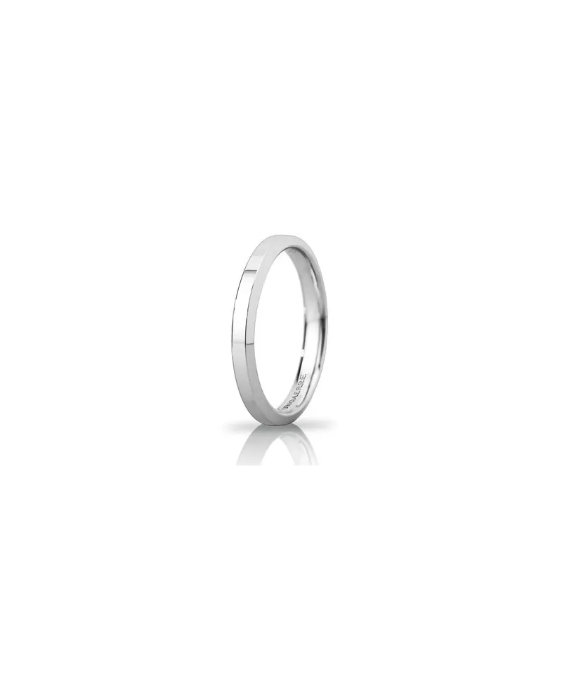 Unoaerre Hydra "Slim" Wedding Ring in White Gold 3 mm