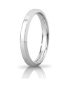 Unoaerre Hydra "Slim" Wedding Ring in White Gold 3 mm