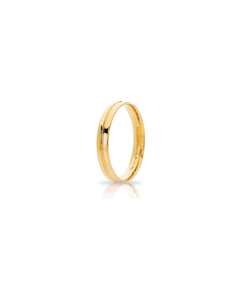 Unoaerre Lyra Wedding Ring in Yellow Gold