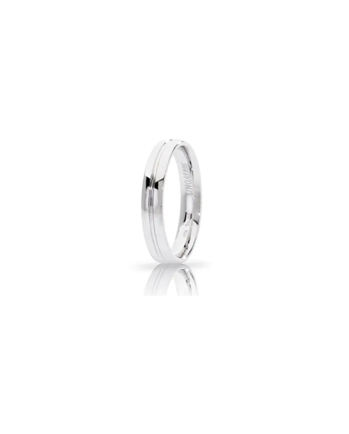 Unoaerre Lyra White Gold Wedding Band