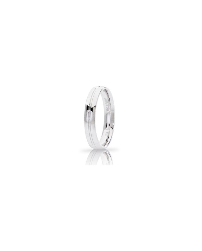 Unoaerre Lyra White Gold Wedding Band