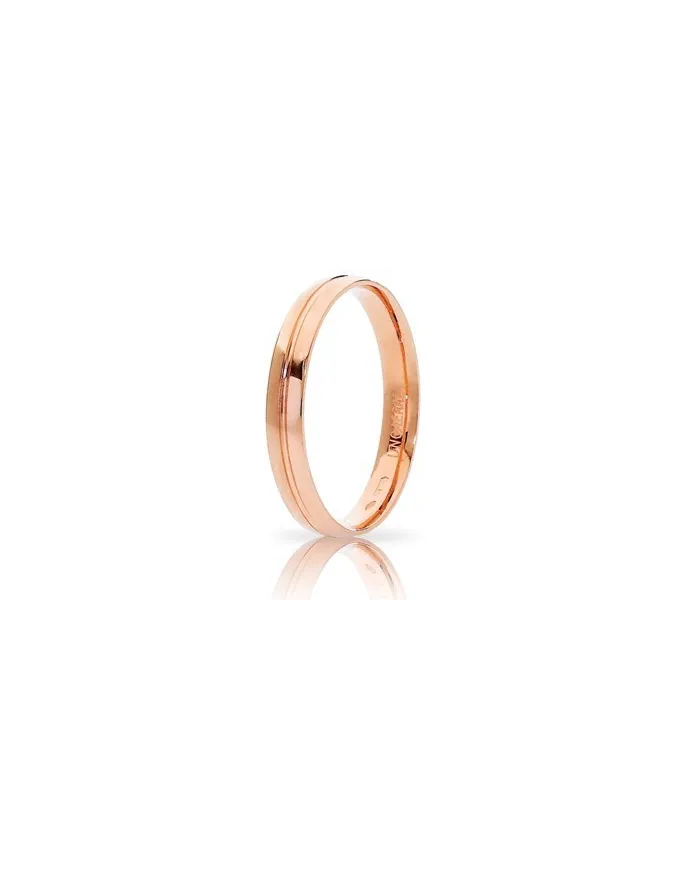 Unoaerre Lyra Rose Gold Wedding Band