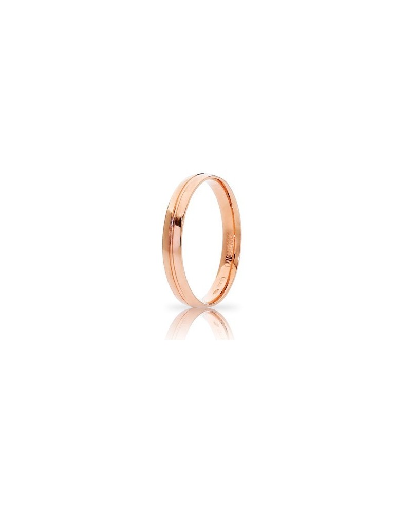 Unoaerre Lyra Rose Gold Wedding Band