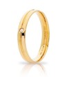 Unoaerre Lyra Wedding Ring in Yellow Gold with Diamond