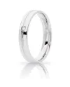 Fede Nuziale Unoaerre Lyra in Oro Bianco con Diamante