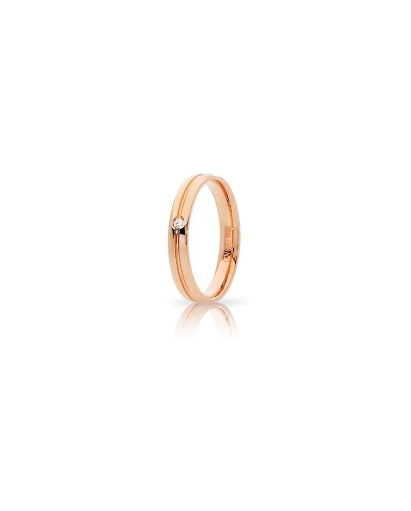 Unoaerre Lyra Rose Gold Wedding Ring with Diamond Unoaerre Lyra Rose Gold Wedding Ring with Diamond