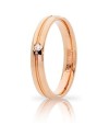 Alliance Unoaerre Lyra en or rose avec diamant