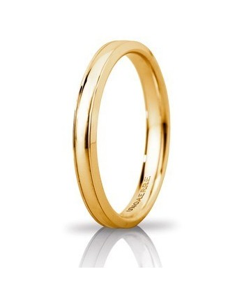 Unoaerre Orion "Slim" Wedding Ring in Yellow Gold 3 mm