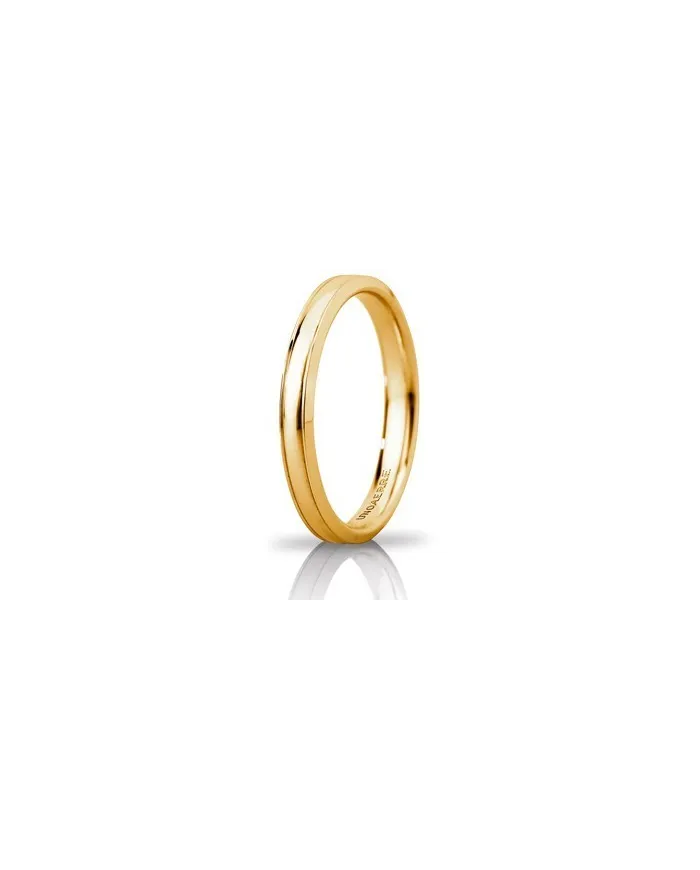 Unoaerre Orion "Slim" Wedding Ring in Yellow Gold 3 mm