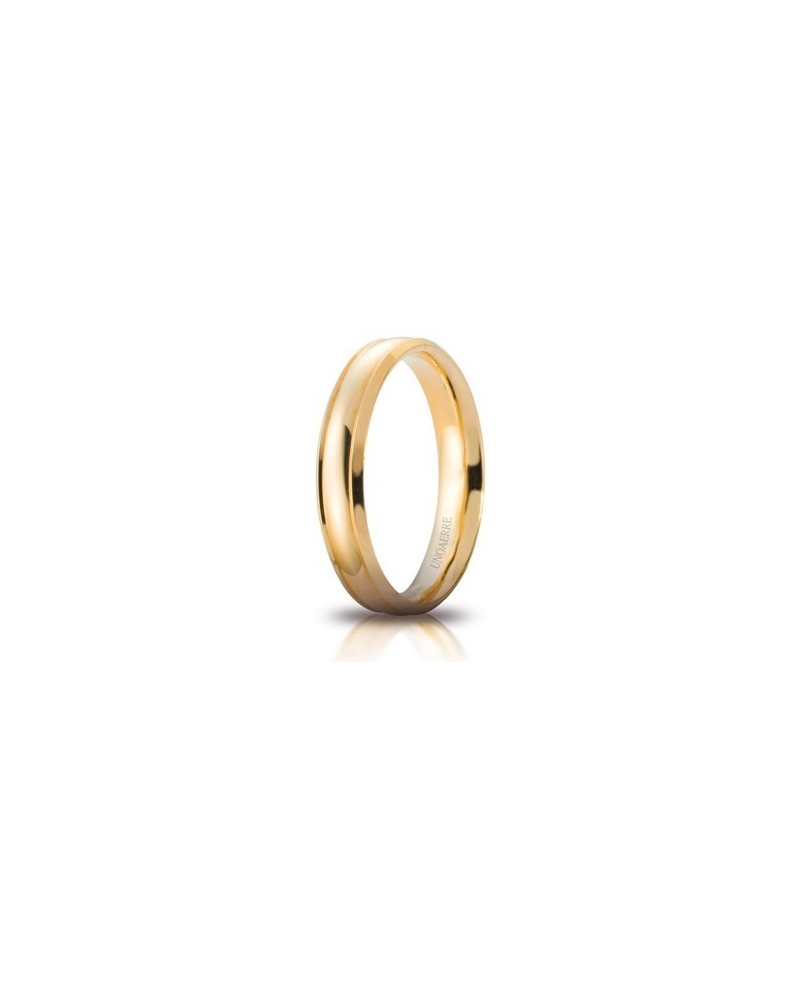 Unoaerre Orion Wedding Ring in Yellow Gold 4 mm