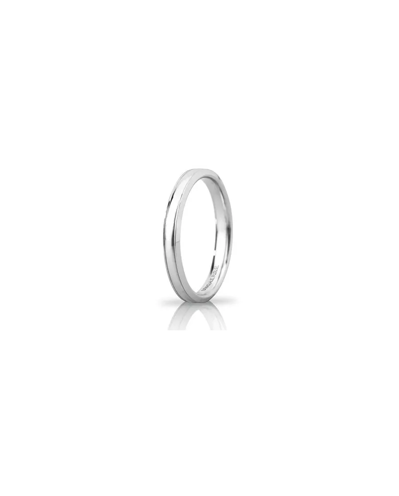 Unoaerre Orion "Slim" Wedding Ring in White Gold 3 mm