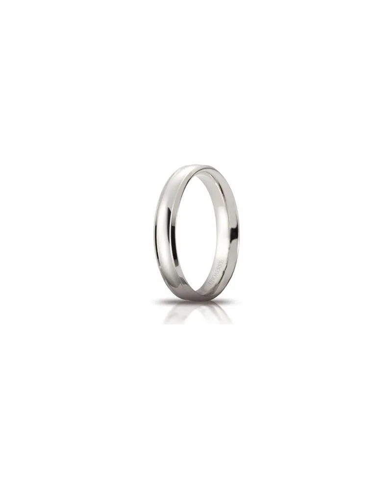 Unoaerre Orion Wedding Ring in White Gold 4 mm
