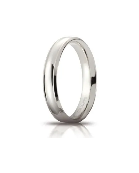 Fede Nuziale Unoaerre Orion in Oro Bianco 4 mm