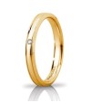 Alliance Unoaerre Orion « Slim » en or jaune 3 mm avec diamant