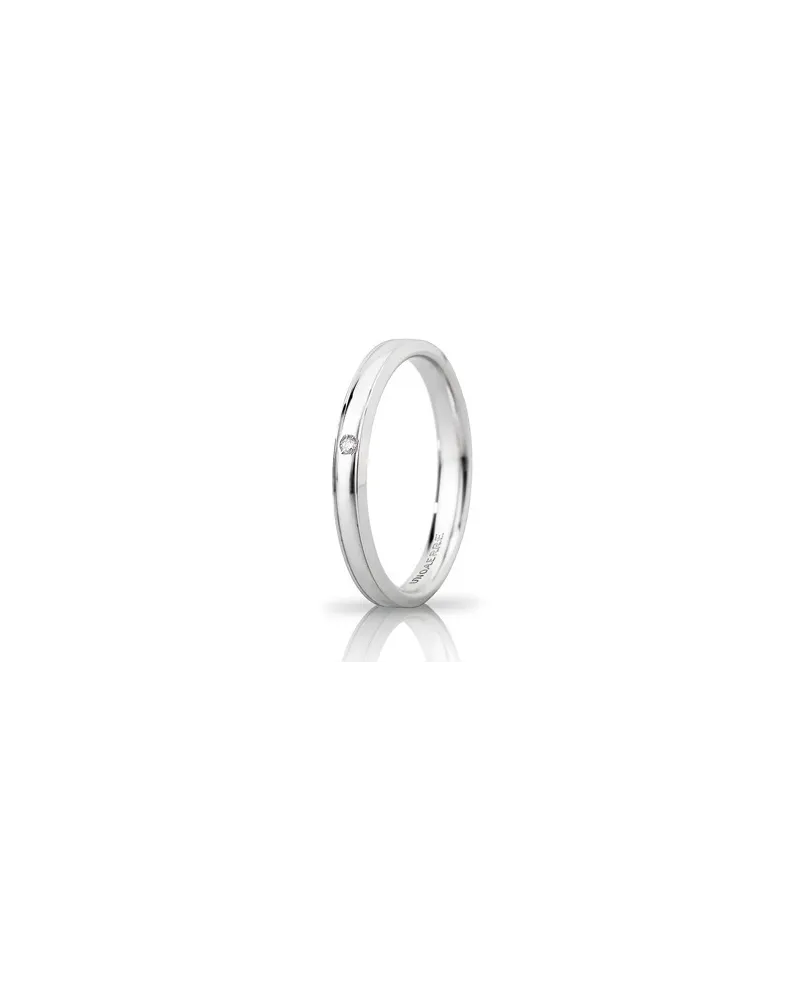 Unoaerre Orion "Slim" Wedding Ring in 3 mm White Gold with Diamond Unoaerre Orion "Slim" Wedding Ring in 3 mm White Gold with Diamond