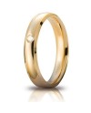 Alliance Unoaerre Orion en or jaune 4 mm avec diamant