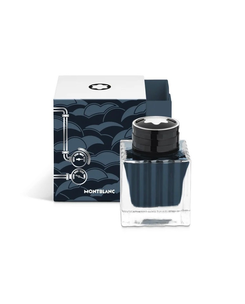 Boccetta d'inchiostro Meisterstück Around the World in 80 Days, Blu Carbone 50 ml