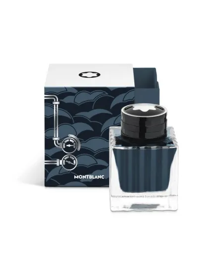 Boccetta d'inchiostro Meisterstück Around the World in 80 Days, Blu Carbone 50 ml