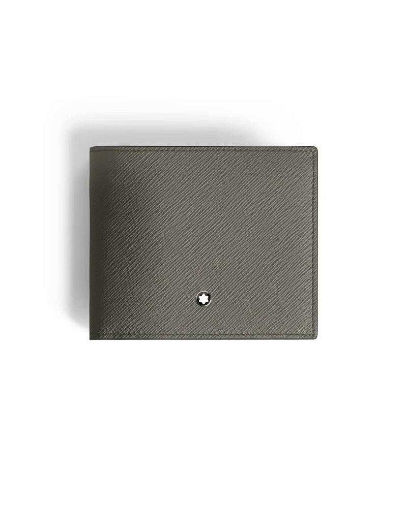 Portefeuille Montblanc Sartorial en cuir gris avec 8 compartiments