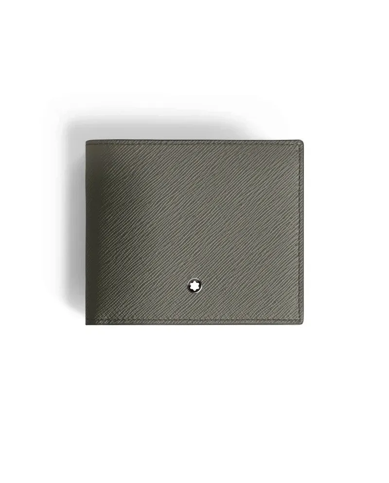 Portefeuille Montblanc Sartorial en cuir gris avec 8 compartiments