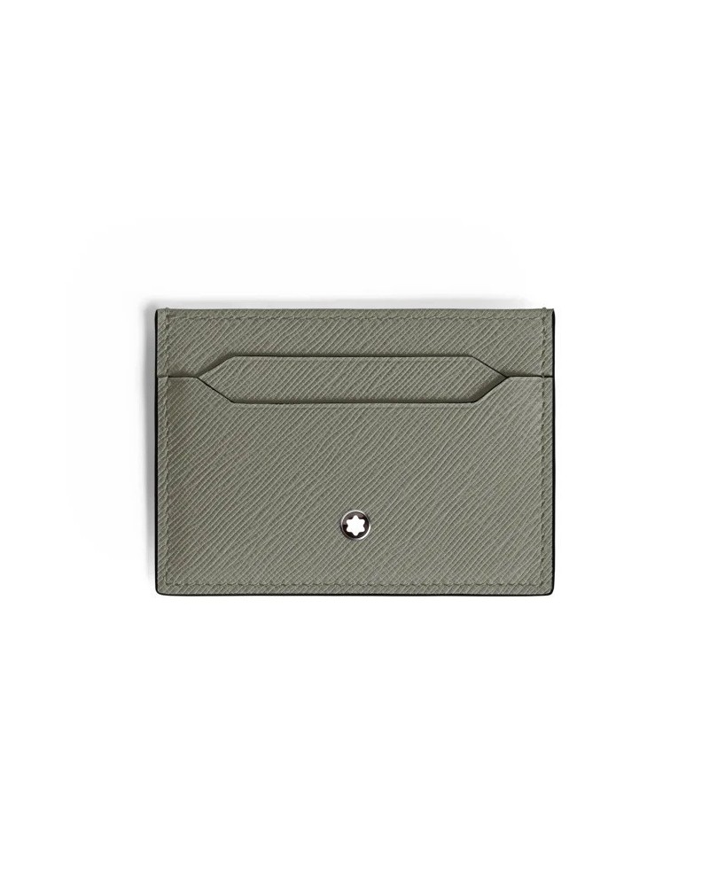 Porte-cartes Montblanc Sartorial à 5 compartiments en cuir gris