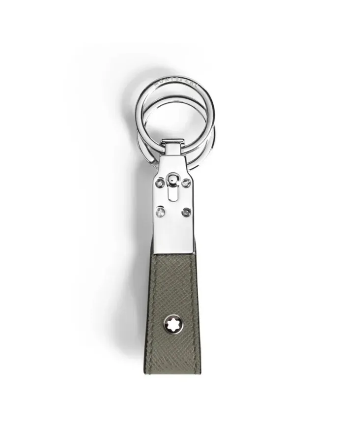 Montblanc Sartorial Keychain in Grey Leather