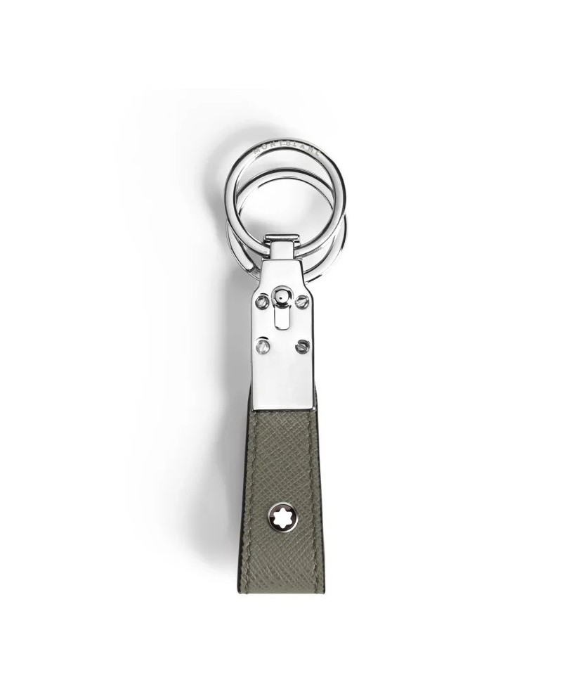 Montblanc Sartorial Keychain in Grey Leather