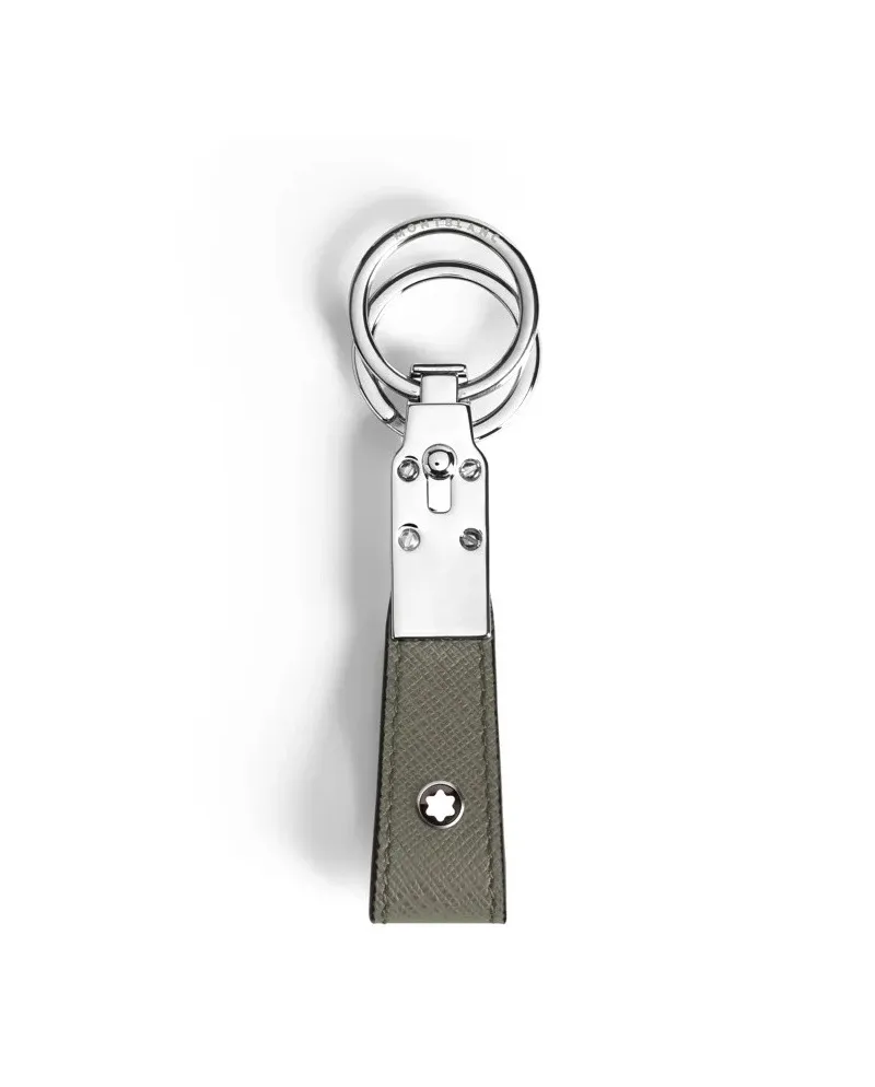 Porte-clés Montblanc Sartorial en cuir gris Porte-clés Montblanc Sartorial en cuir gris