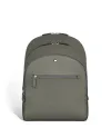 Zaino Medio Montblanc Sartorial 3 Scomparti in Pelle Grigia