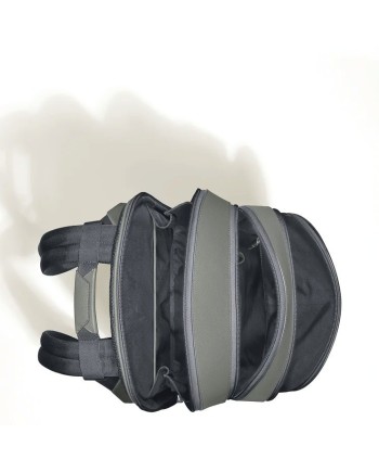 Sac à dos Montblanc Sartorial 3 compartiments de taille moyenne en cuir gris