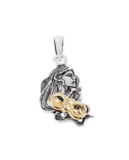 Gerardo Sacco February Month Pendant in Silver