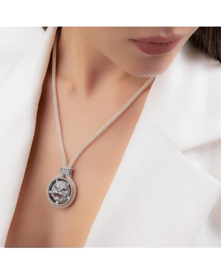 Collier en argent avec masque Gerardo Sacco