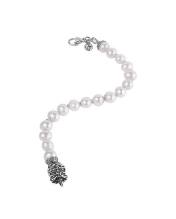 Bracelet Gerardo Sacco en argent avec perles et masque