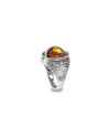Gerardo Sacco October Autumn Reverse Ring in Silver with Amber Crystal