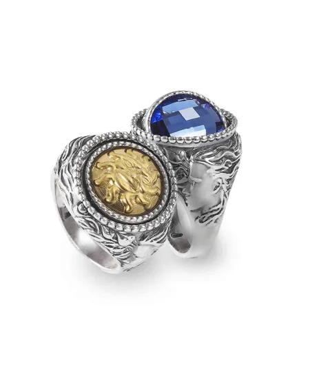Bague inversée Gerardo Sacco August Summer en argent avec cristal