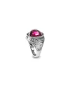Bague inversée Gerardo Sacco Février Hiver en argent avec cristal rouge