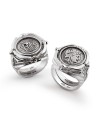 Gerardo Sacco Silver Ring with Rotating Coin